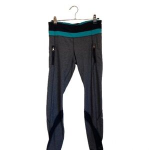 Lululemon Athletica Gray and Teal Leggings